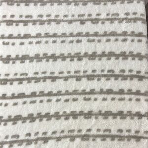 Lambs & Ivy baby changing pad cover white and gray striped